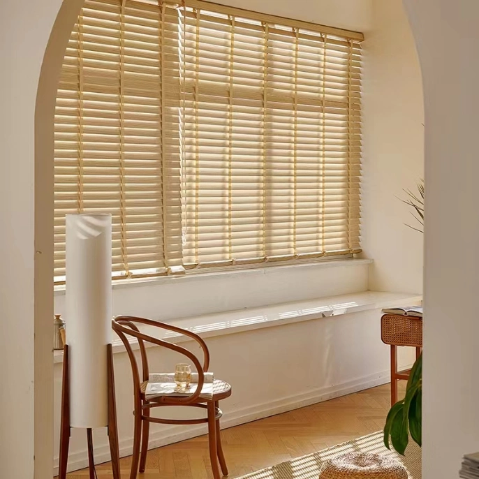 Bamboo Wood, Faux Wood, Paulownia, Basswood Venetian Blinds, Factory Made, Cheap